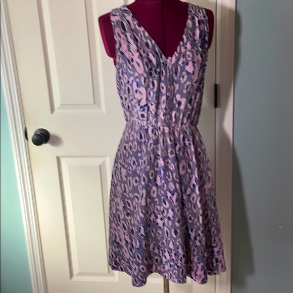 Rebecca Taylor purple leopard silk dress - Picture 2 of 8